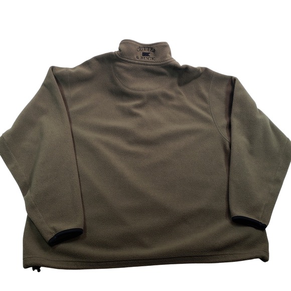 Cutter & Buck Fleece Pullover Jacket 1/4 Zip Khaki Green Mens‎ Large - Picture 4 of 6